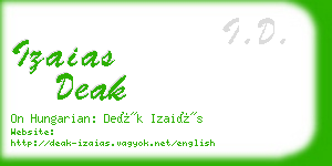 izaias deak business card